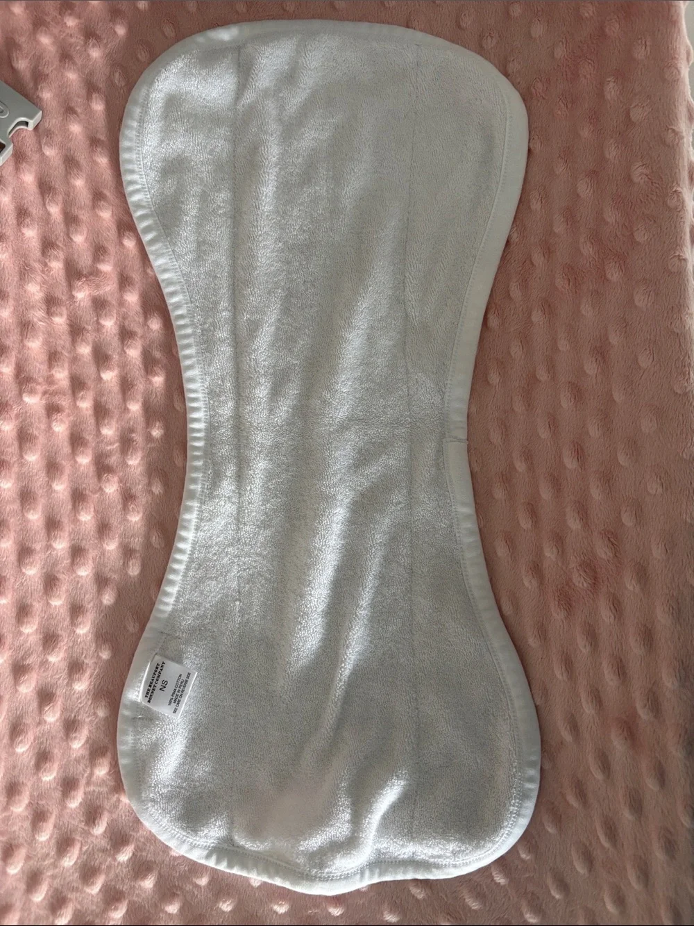 White and Gold Dot Baby Burp Bib - Soft Pima Cotton